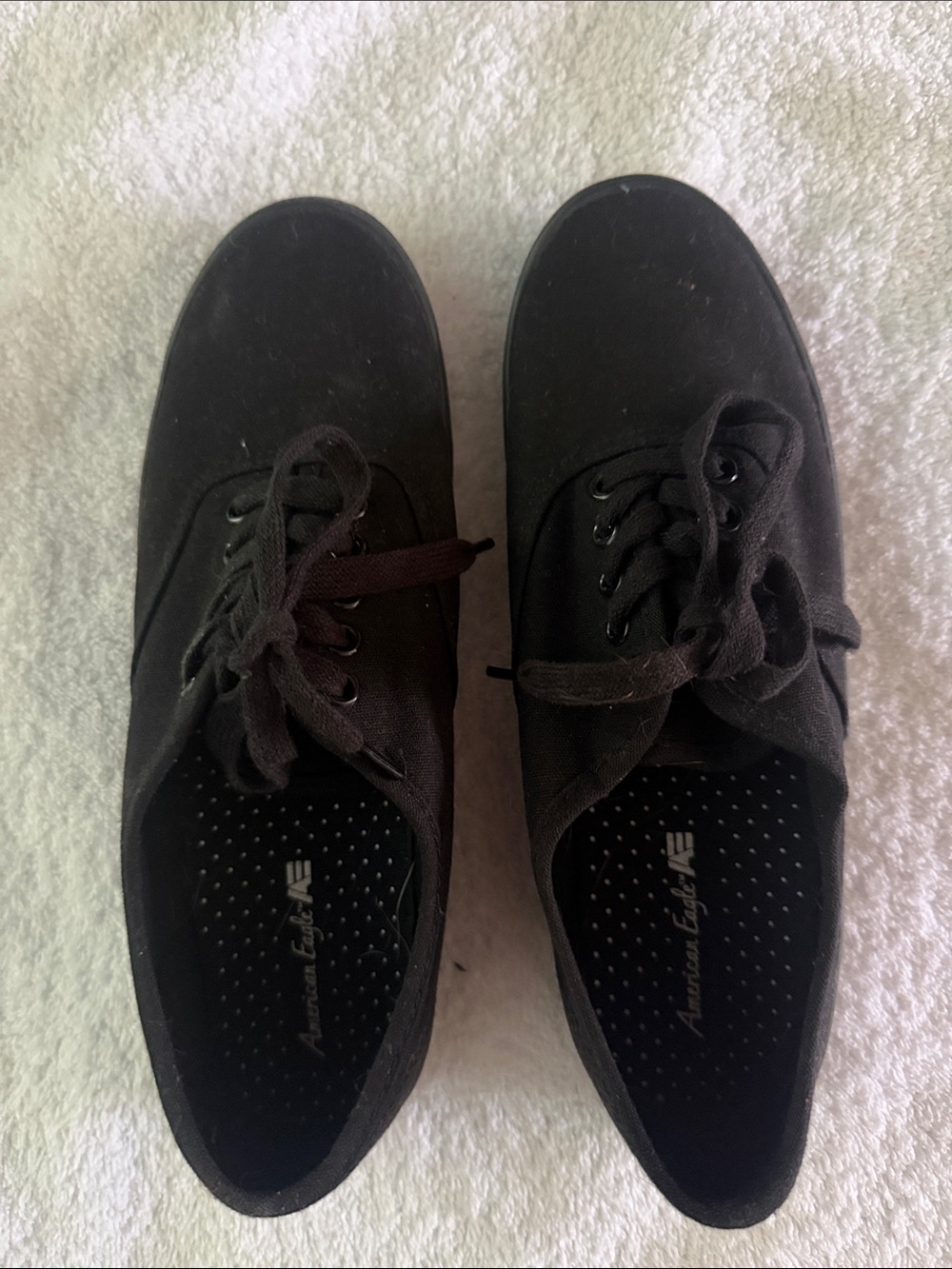 American Eagle Outfitters Women’s Size 8 Black Canvas Low-Top Sneakers